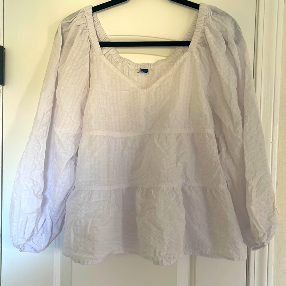 L White Old Navy Blouse